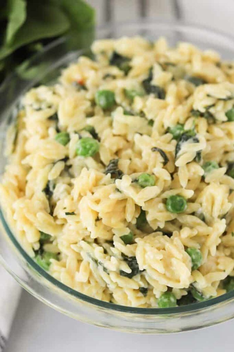 Lemon Butter Orzo With Peas