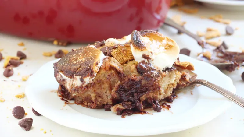 S'mores Campfire French Toast Casserole
