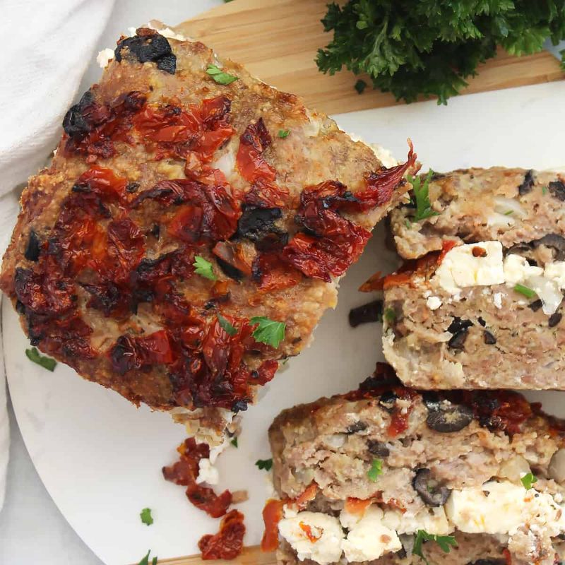 Mediterranean Meatloaf With Feta Surprise