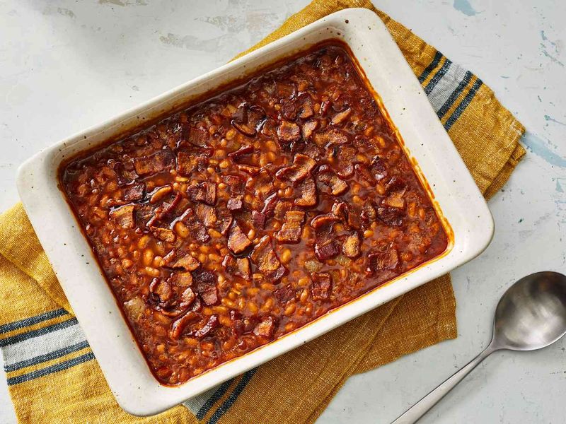 Baked Beans With Bacon Strips