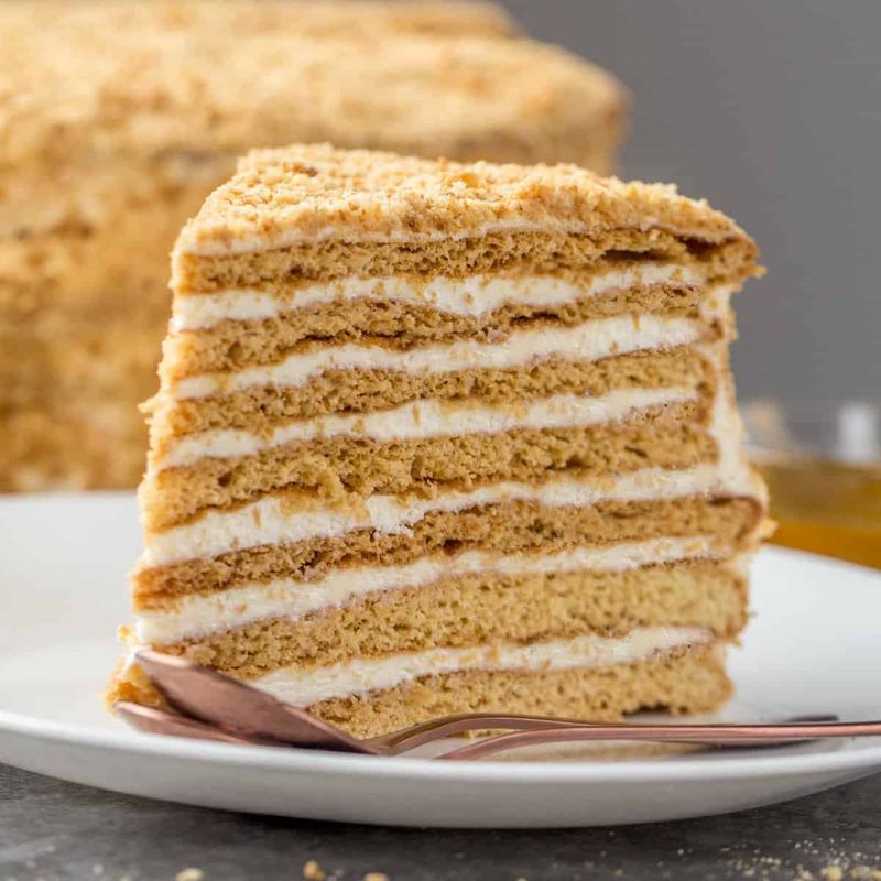 Medovik's Honey-Soaked Layers