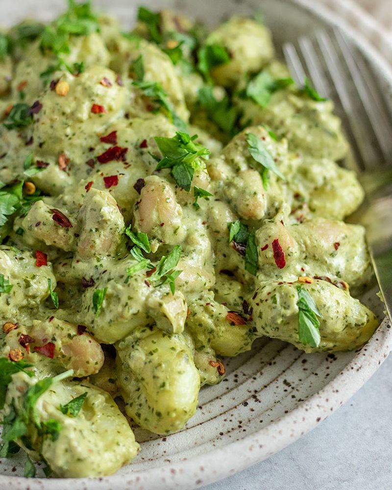 Gnocchi With Pesto Cream