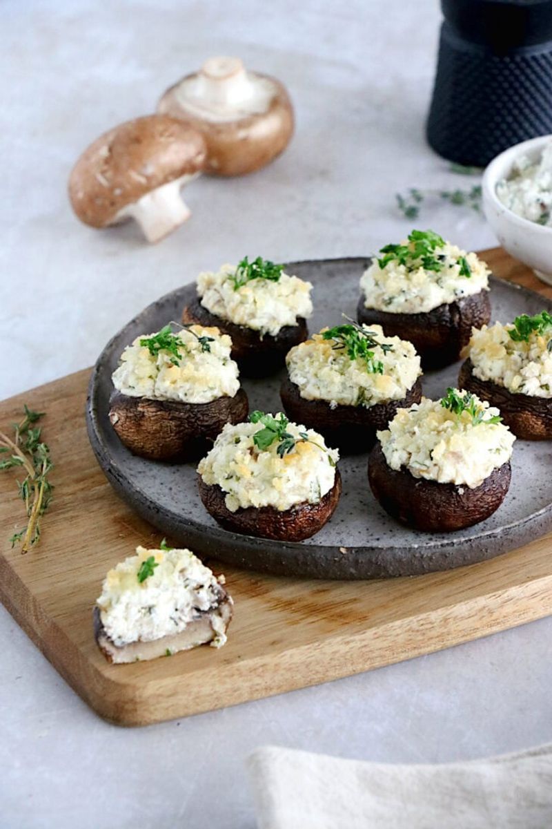 Goat Cheese Stuffed Mushrooms