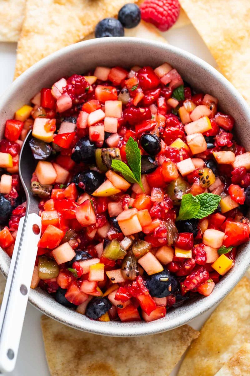 Berry Salsa With Cinnamon Chips