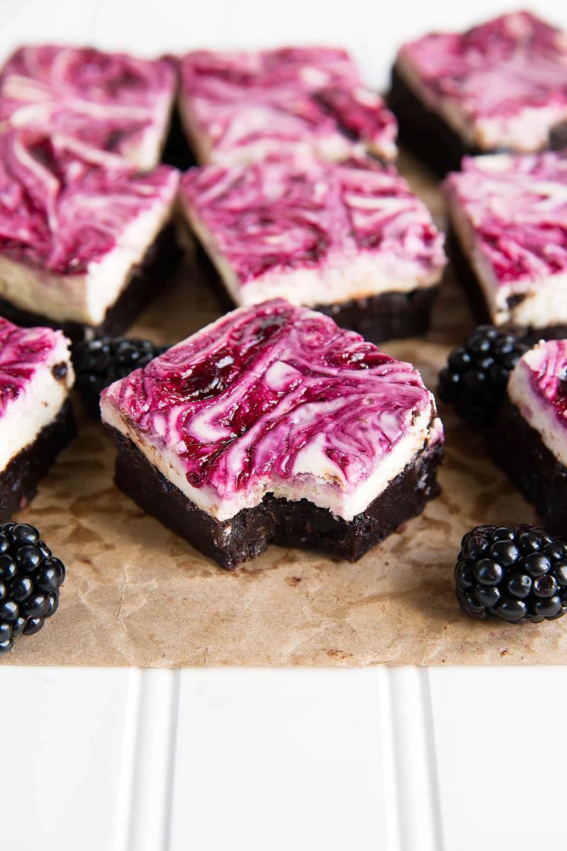 Berry Cheesecake Swirl Brownies