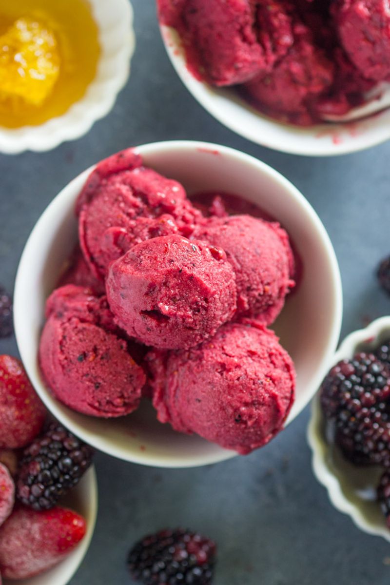 Five-Minute Berry Frozen Yogurt