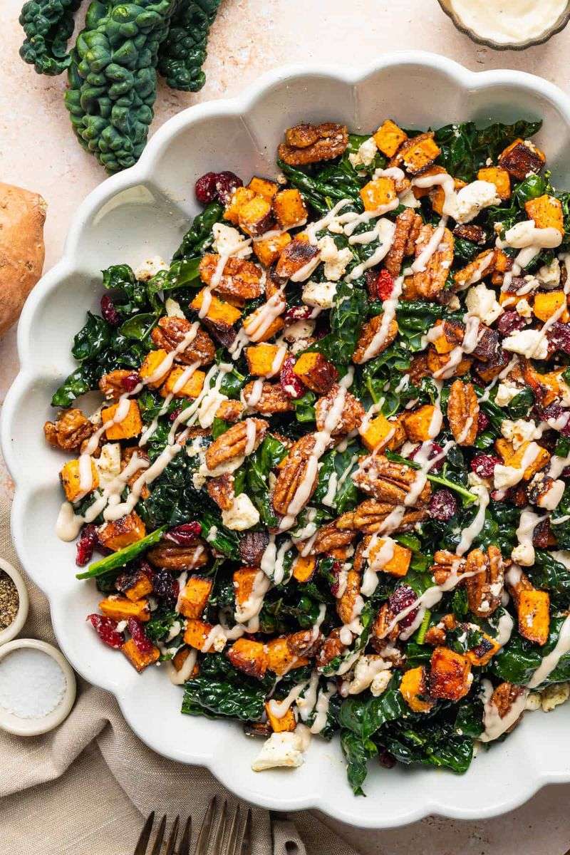 Roasted Sweet Potato And Kale Salad
