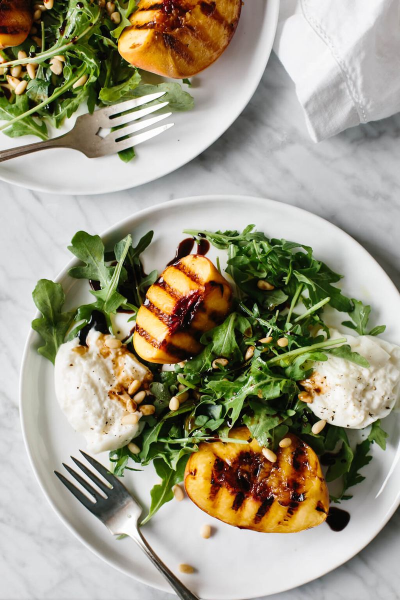 Grilled Peach And Burrata Salad