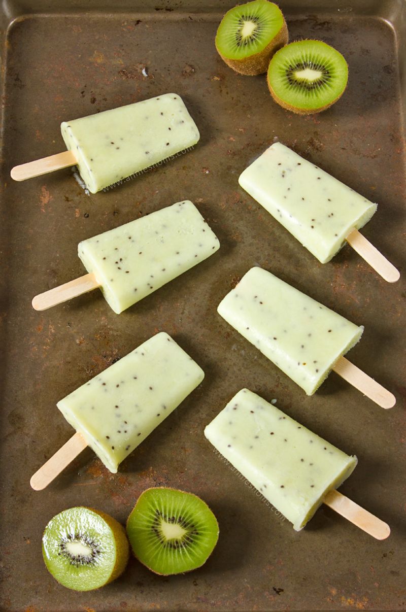 Kiwi And Yogurt Breakfast Popsicles