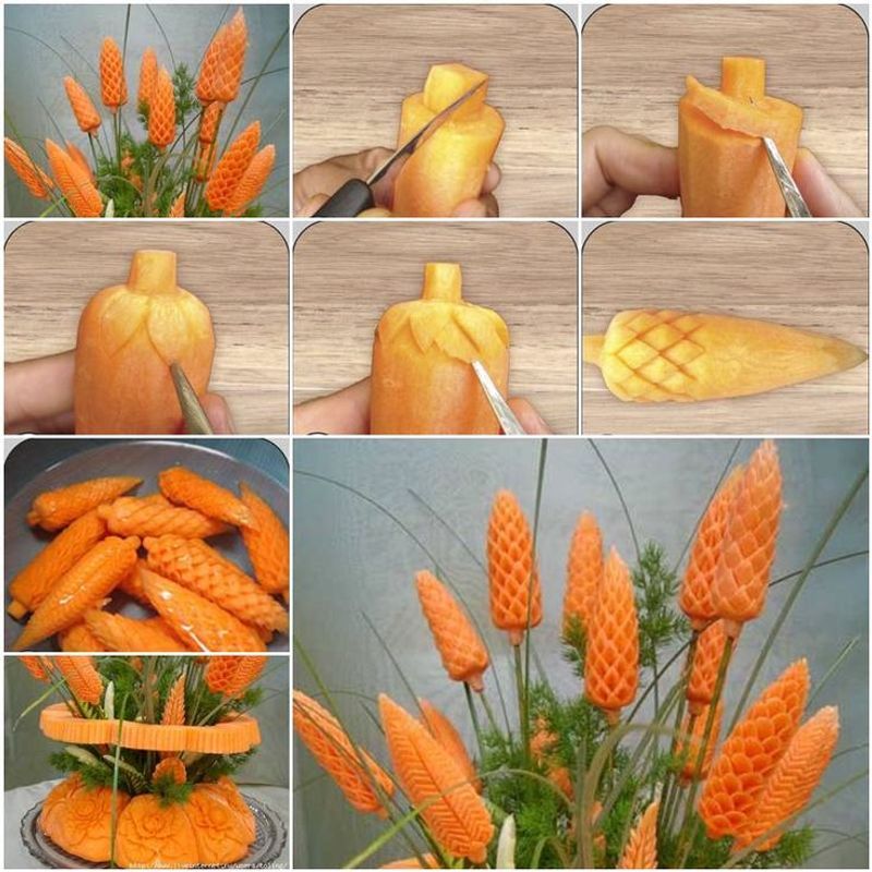 Carve Into Flower Garnishes