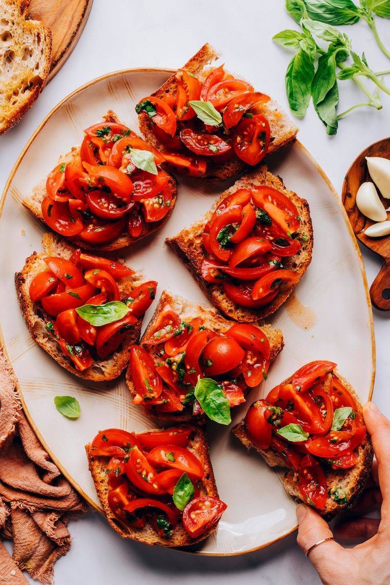 Marinated Cherry Tomato Bruschetta