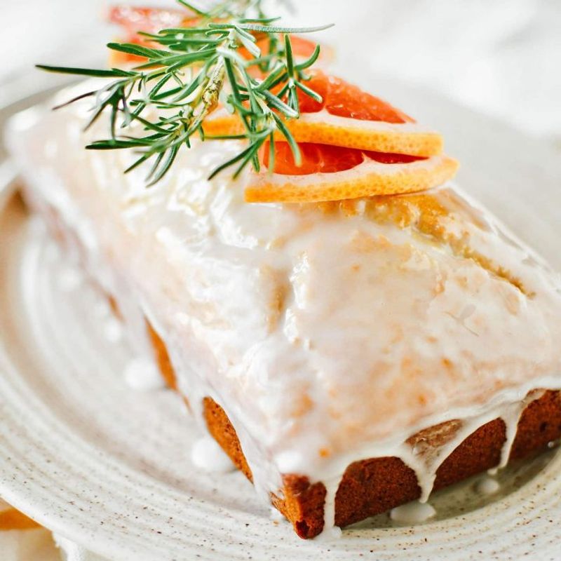 Grapefruit Rosemary Pound Cake