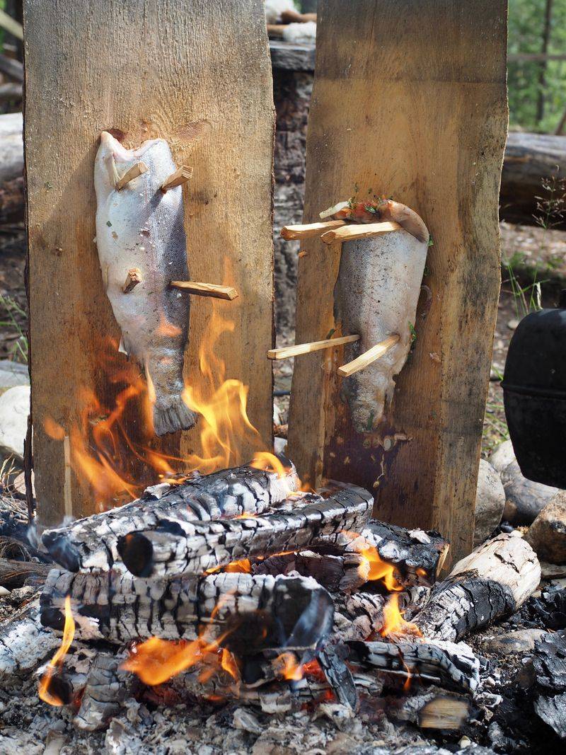 Birch-Bark Smoked Salmon