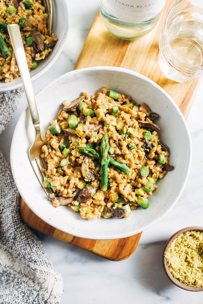 Mushroom And Asparagus Risotto