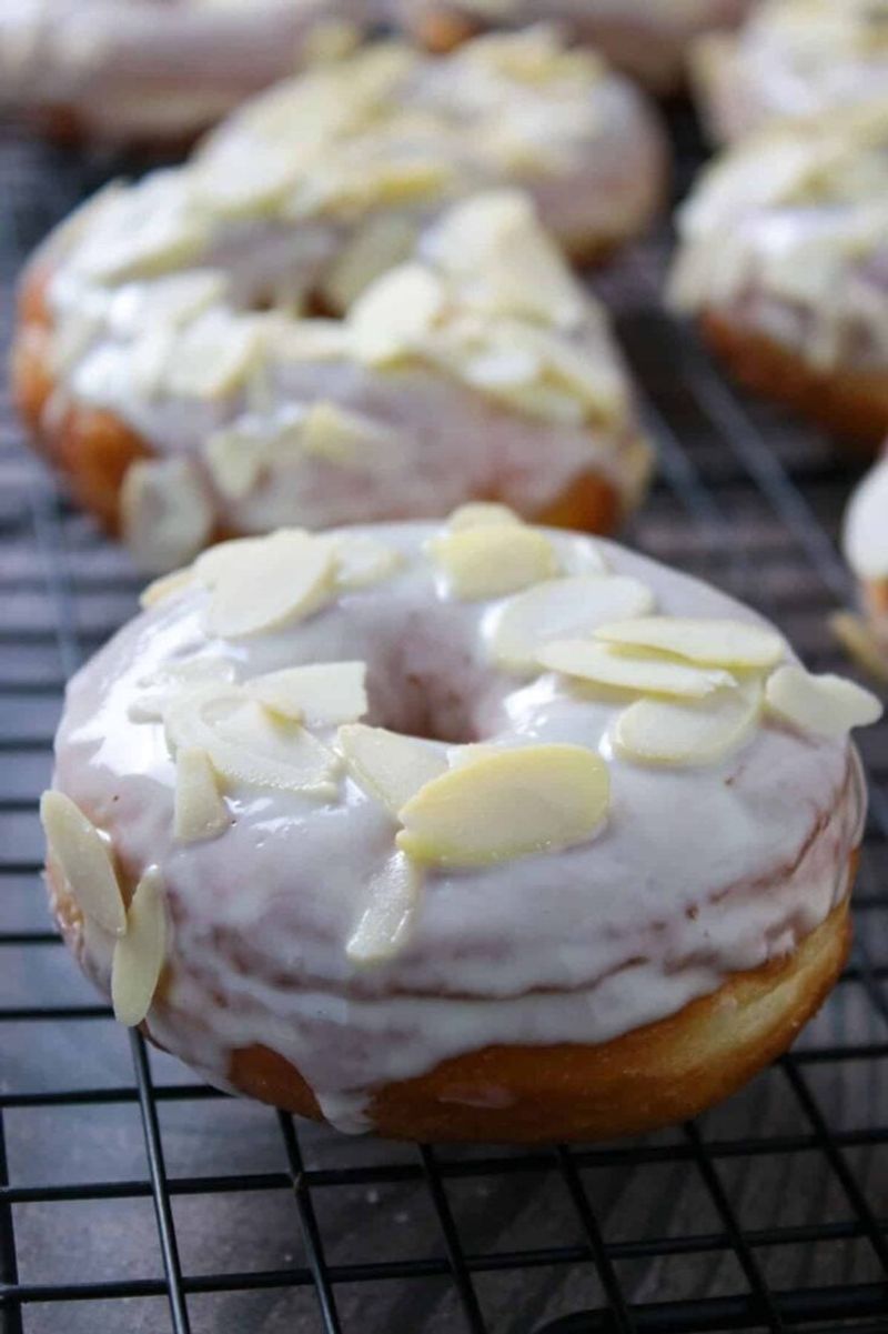 Almond Glazed Baked Donuts