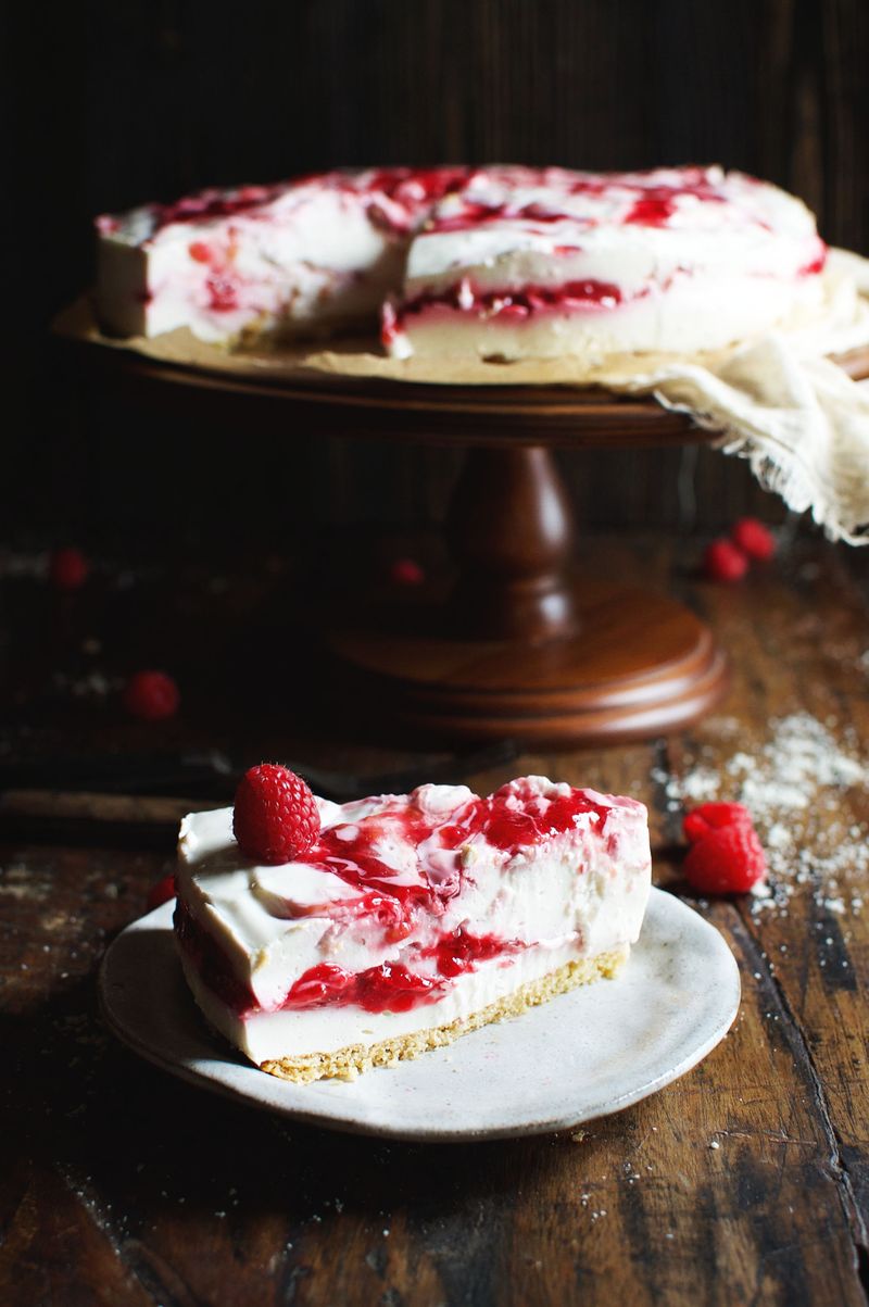 Raspberry Swirl Cheesecake