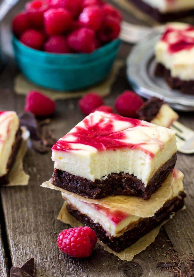Raspberry Cream Cheese Brownies
