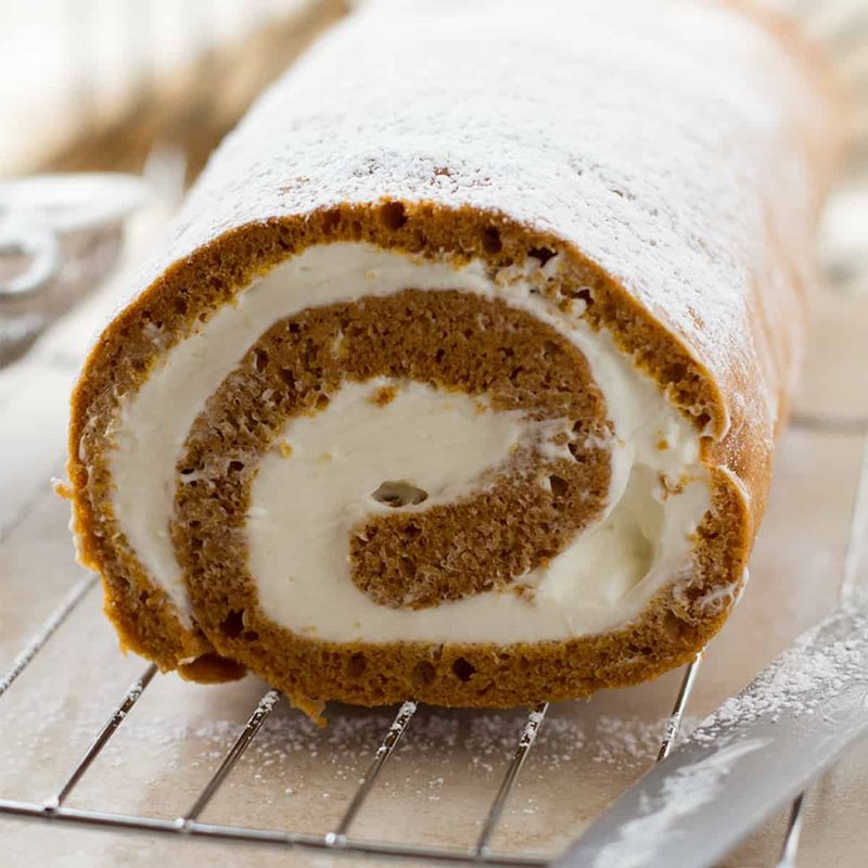 Pumpkin Spice Tiramisu Roll