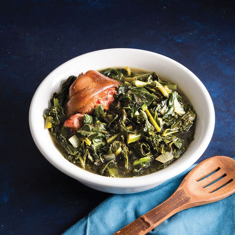 Braised Ham Hocks With Collard Greens