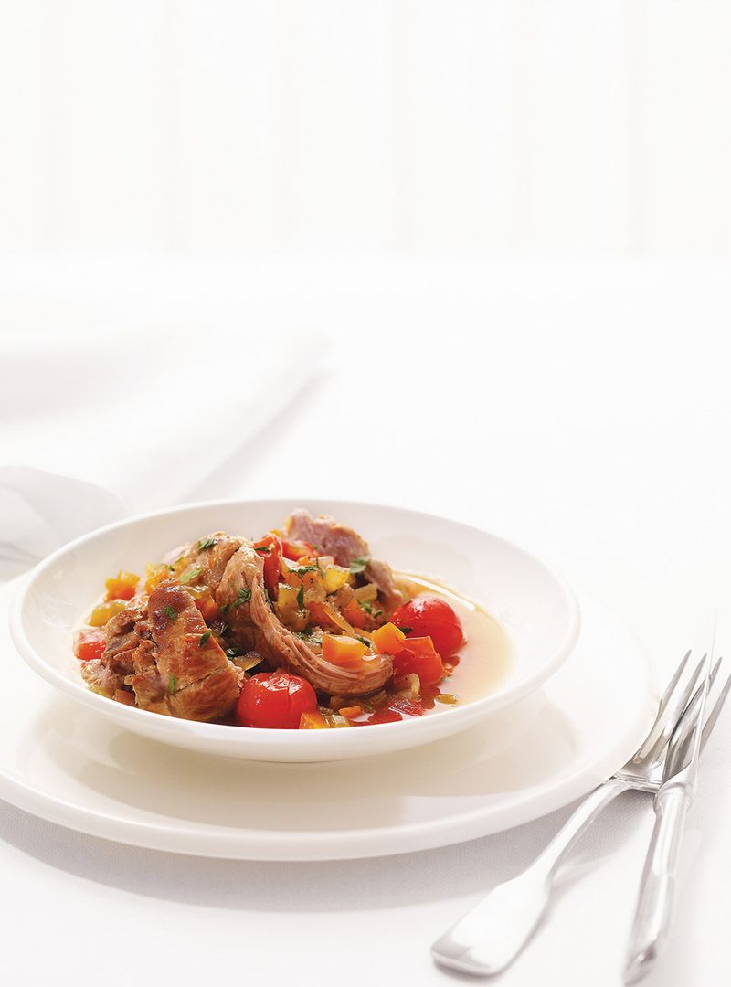 Braised Veal Shoulder With Tomatoes And Olives