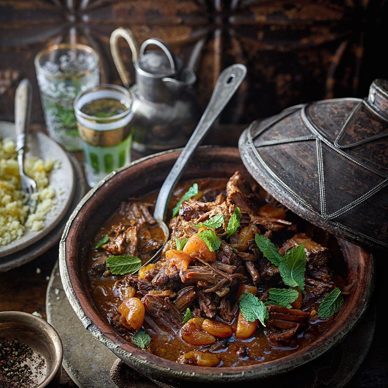 Moroccan-Spiced Braised Beef With Apricots