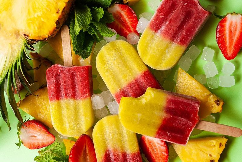 Lemonade Stand Layered Pops