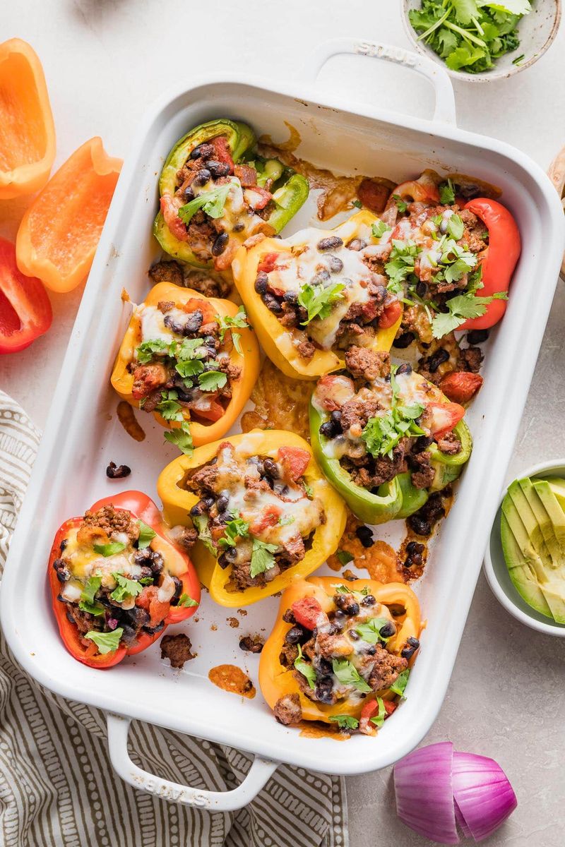 Taco-Stuffed Bell Peppers