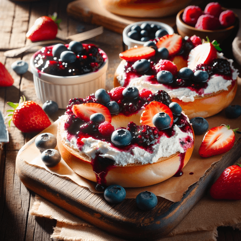 Bagels With Cream Cheese Schmear