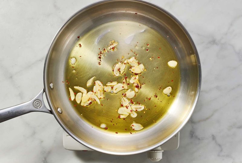 Garlic Hitting Hot Oil