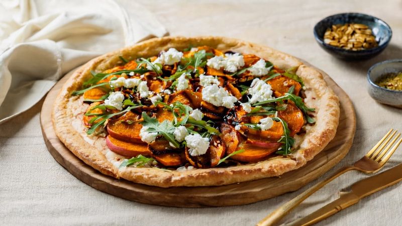 Sweet Potato And Arugula Pizza