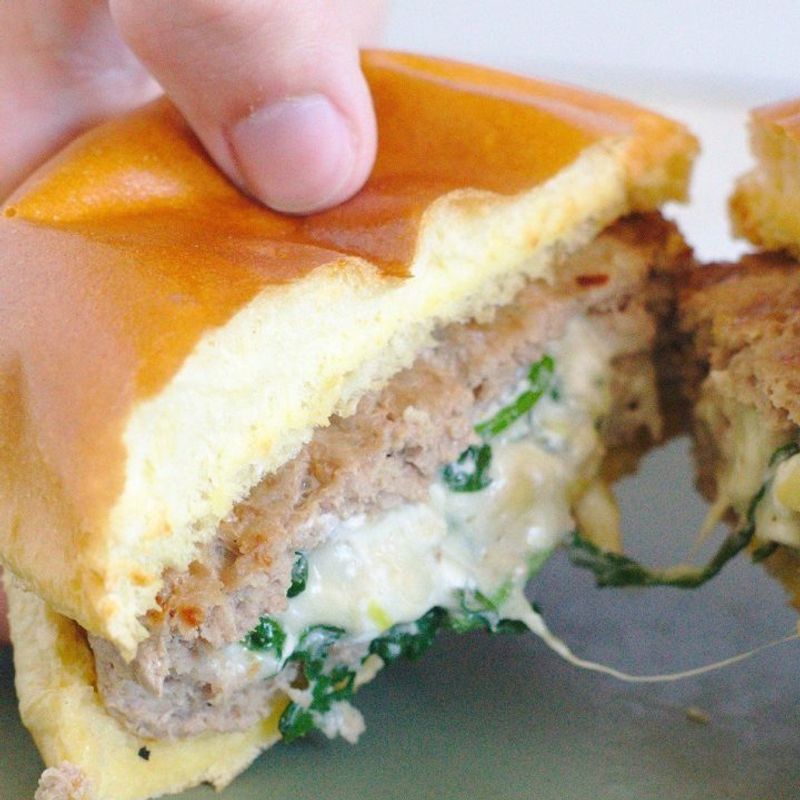 Artichoke And Spinach Dip Burgers