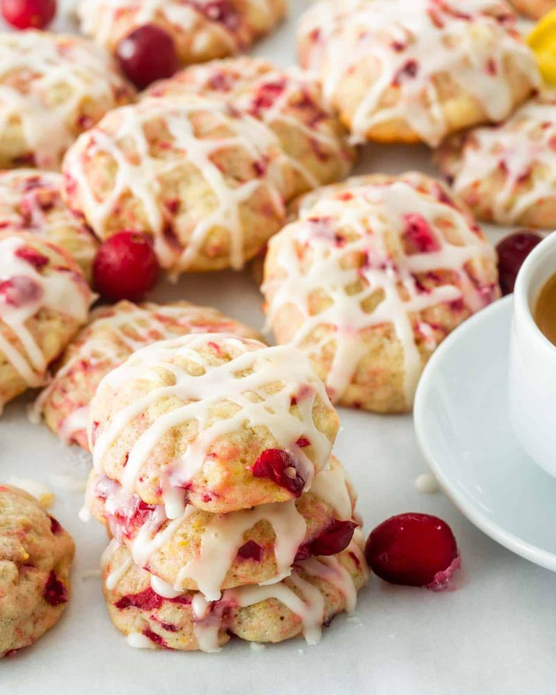 Orange Cranberry Sour Cream Cookies