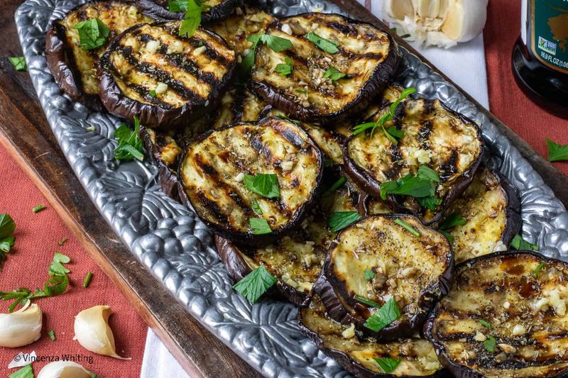Garlic-Rubbed Grilled Eggplant