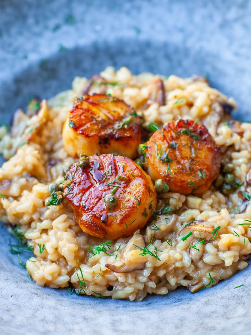 Seafood And Mushroom Risotto