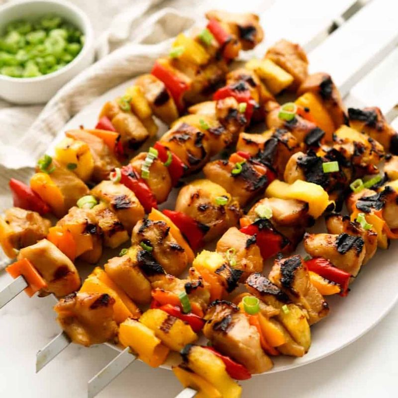 Pineapple Teriyaki Chicken Skewers