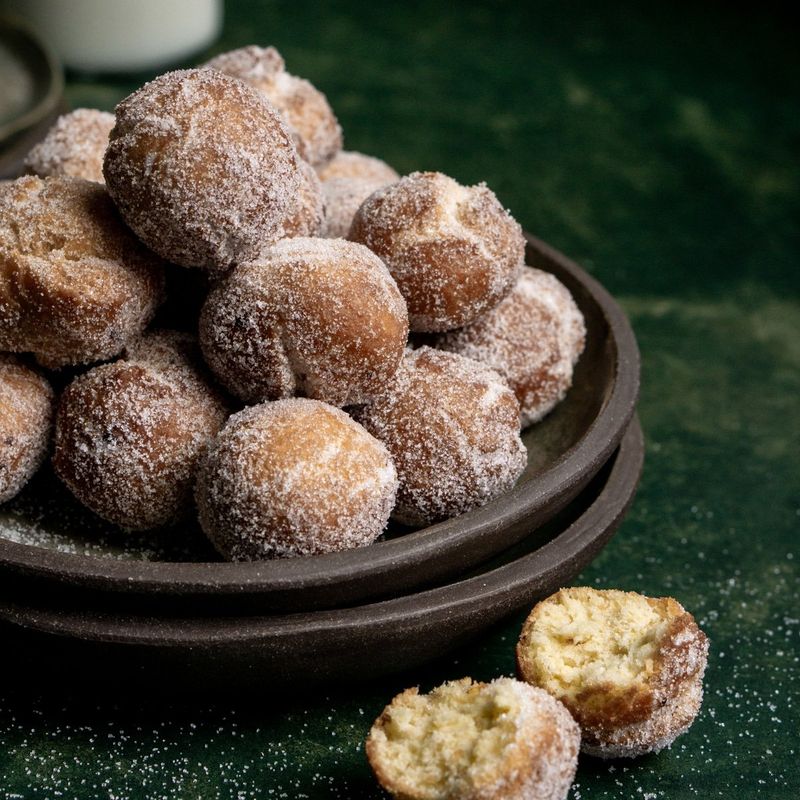 Ricotta Donut Holes With Bourbon Glaze