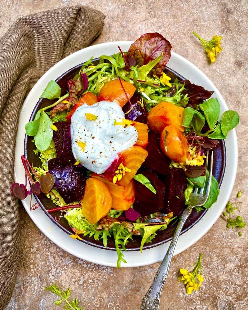 Roasted Beet And Ricotta Salad