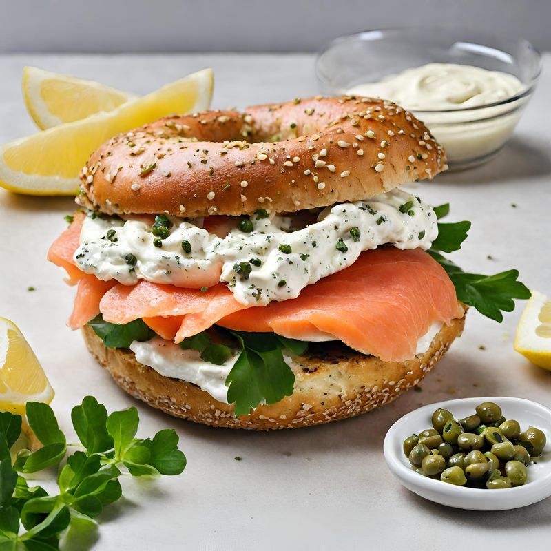 Smoked Salmon Bagel Stack