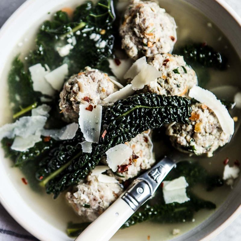 Italian Wedding Soup With Cauliflower Rice