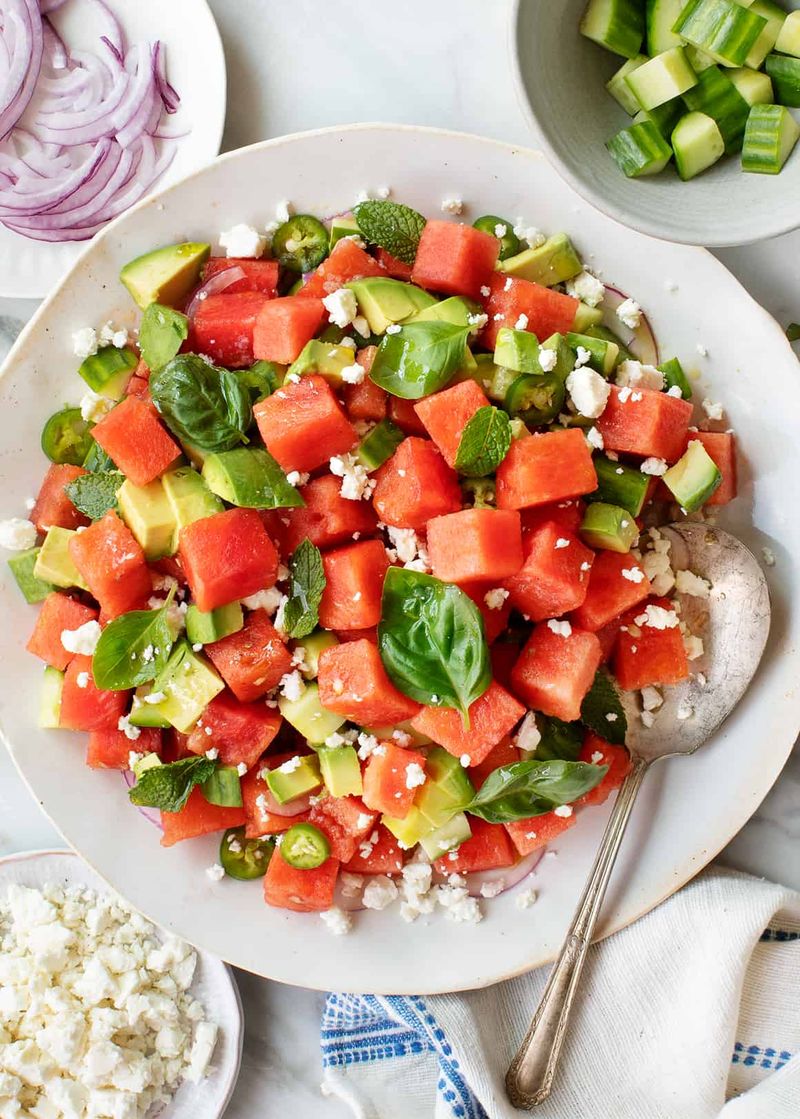 Watermelon Feta Mint Surprise