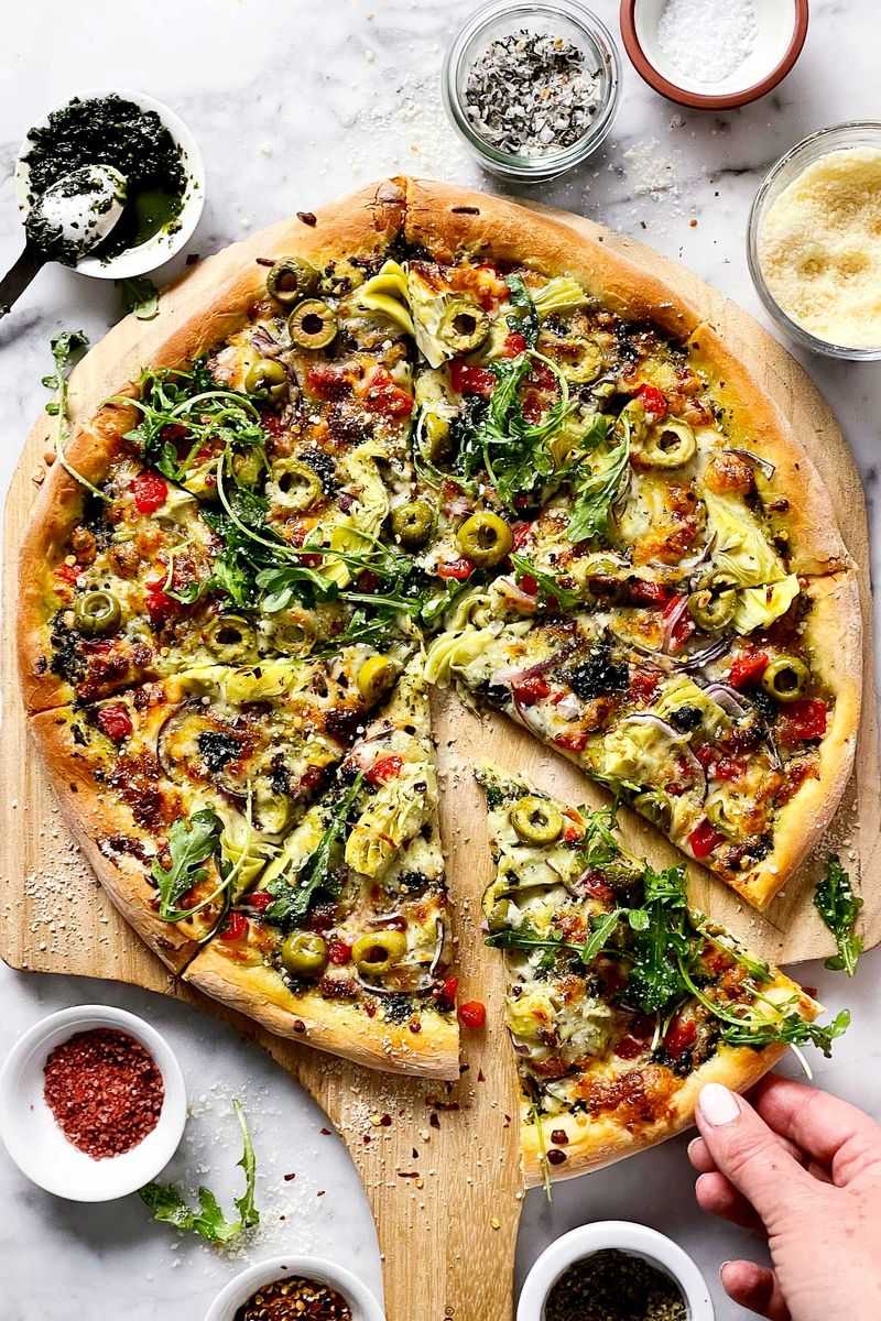 Mediterranean Olive And Artichoke Pizza