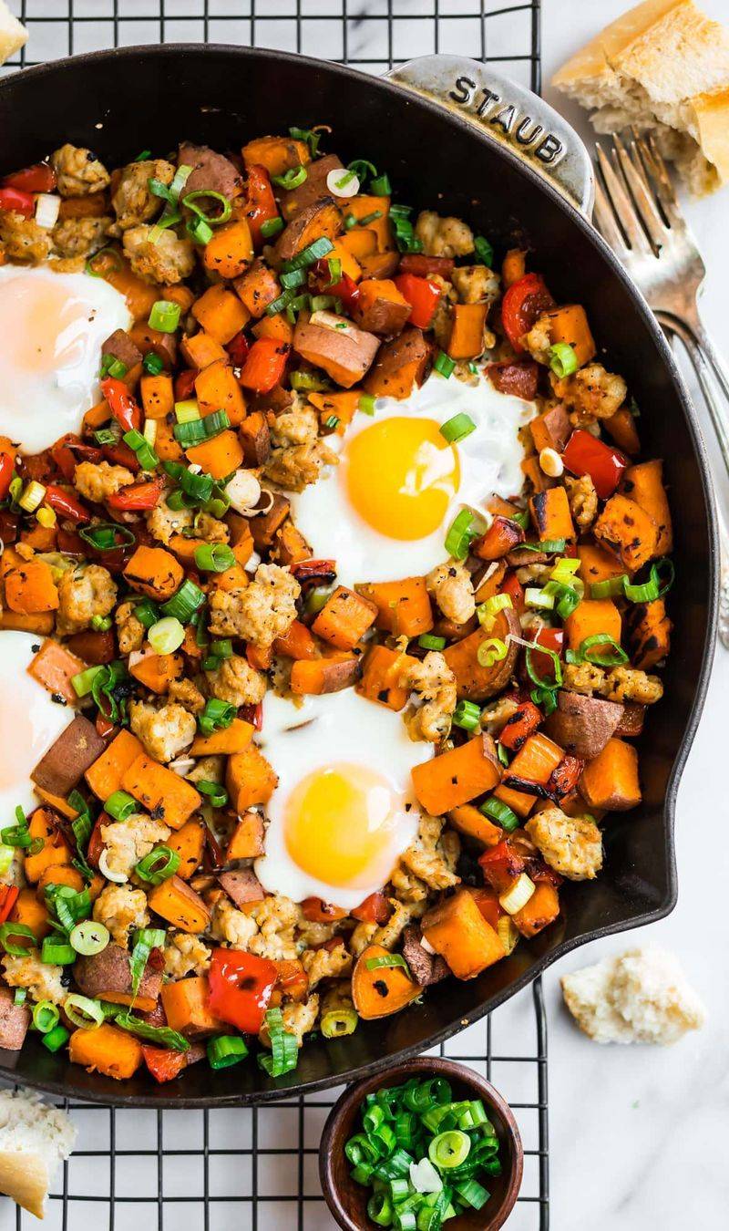 Sweet Potato Hash With Turkey Sausage