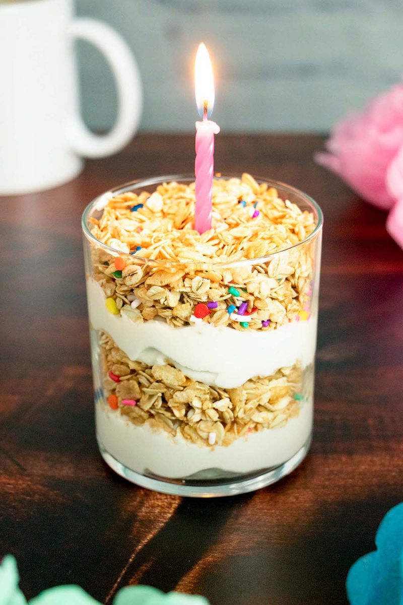 Birthday Cake Protein Parfait