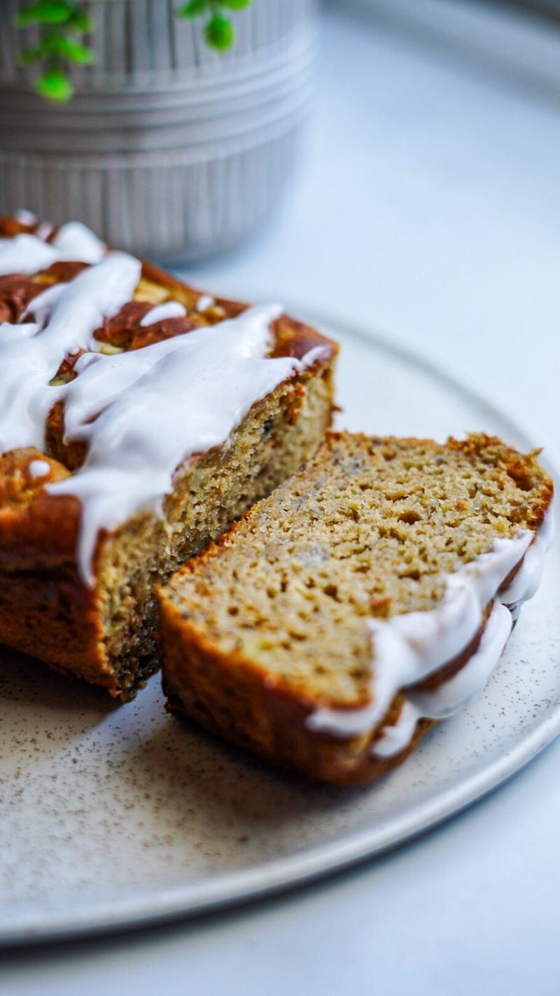 Miso Banana Bread With Fizzy Glaze