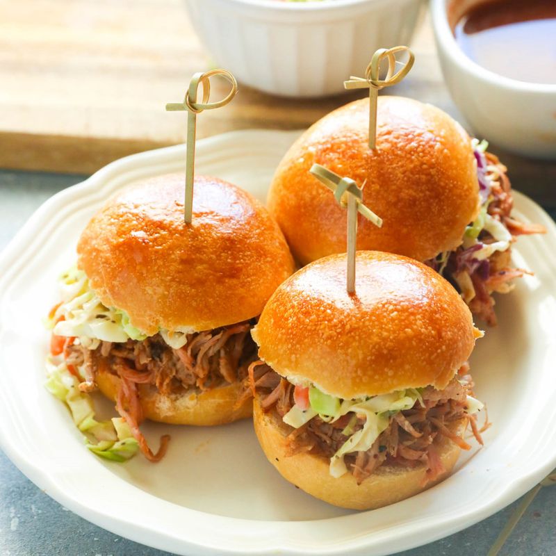 Pulled Pork Sliders With Tangy Slaw