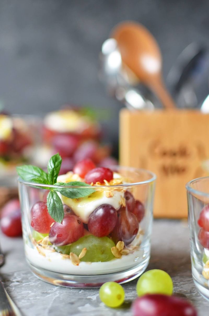 Frozen Grape & Yogurt Parfait