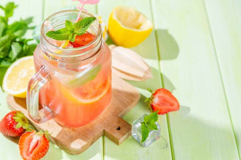 Strawberry Basil Lemonade Punch
