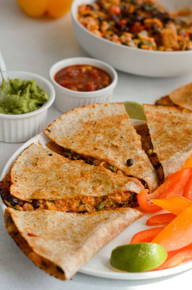 BBQ Chicken and Veggie Quesadillas