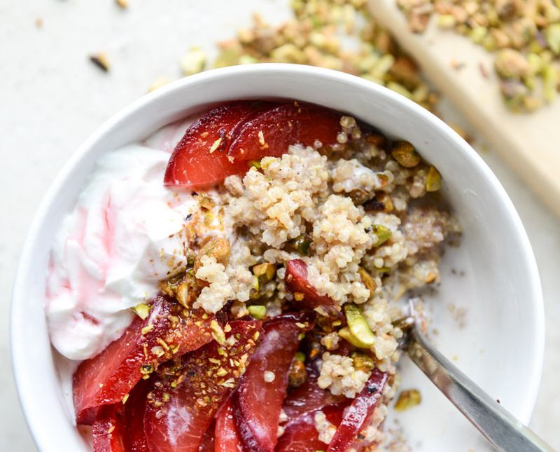 Plum And Honey Quinoa Bowl