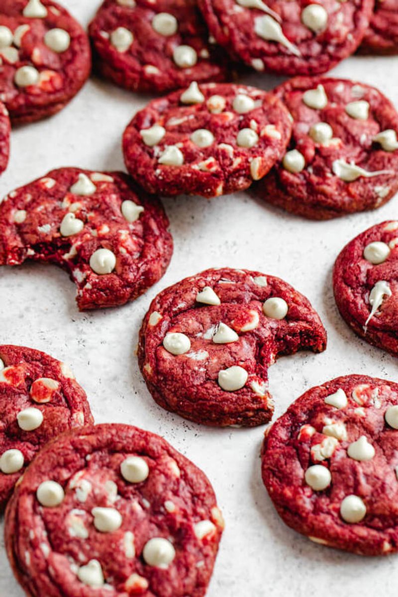 Red Velvet White Chocolate Chip Cookies